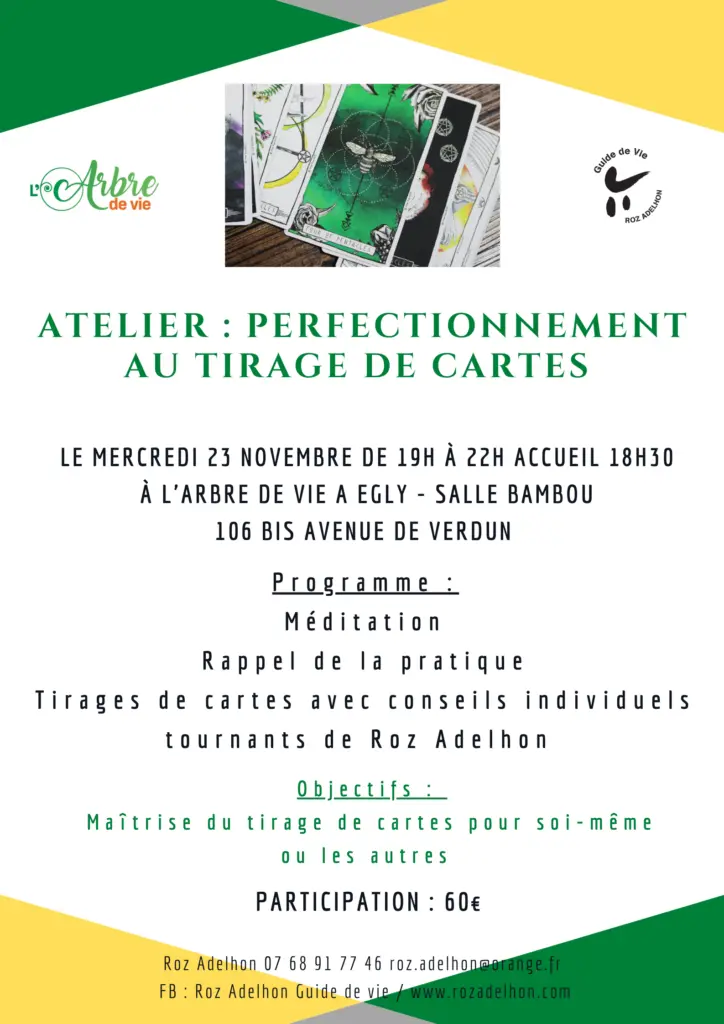 Atelier perfectionnement au tirage de cartes